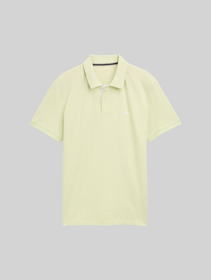 Piqué Poloshirt mit Logo-Stickerei von Men, lime cream green