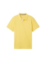 Geselecteerd, Piqué poloshirt met geborduurd logo door Tom Tailor, geel