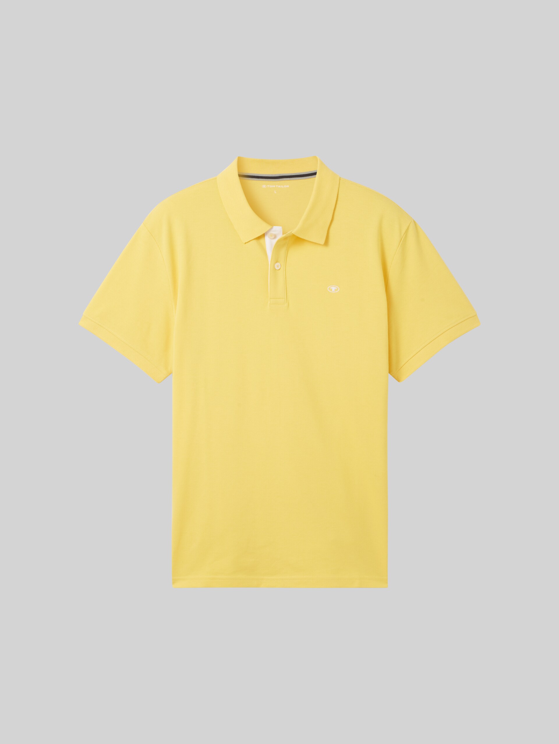 Piqué poloshirt met geborduurd logo - sunny yellow