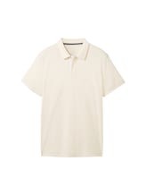Ausgewählt, Piqué Poloshirt mit Logo-Stickerei von Tom Tailor, weiß