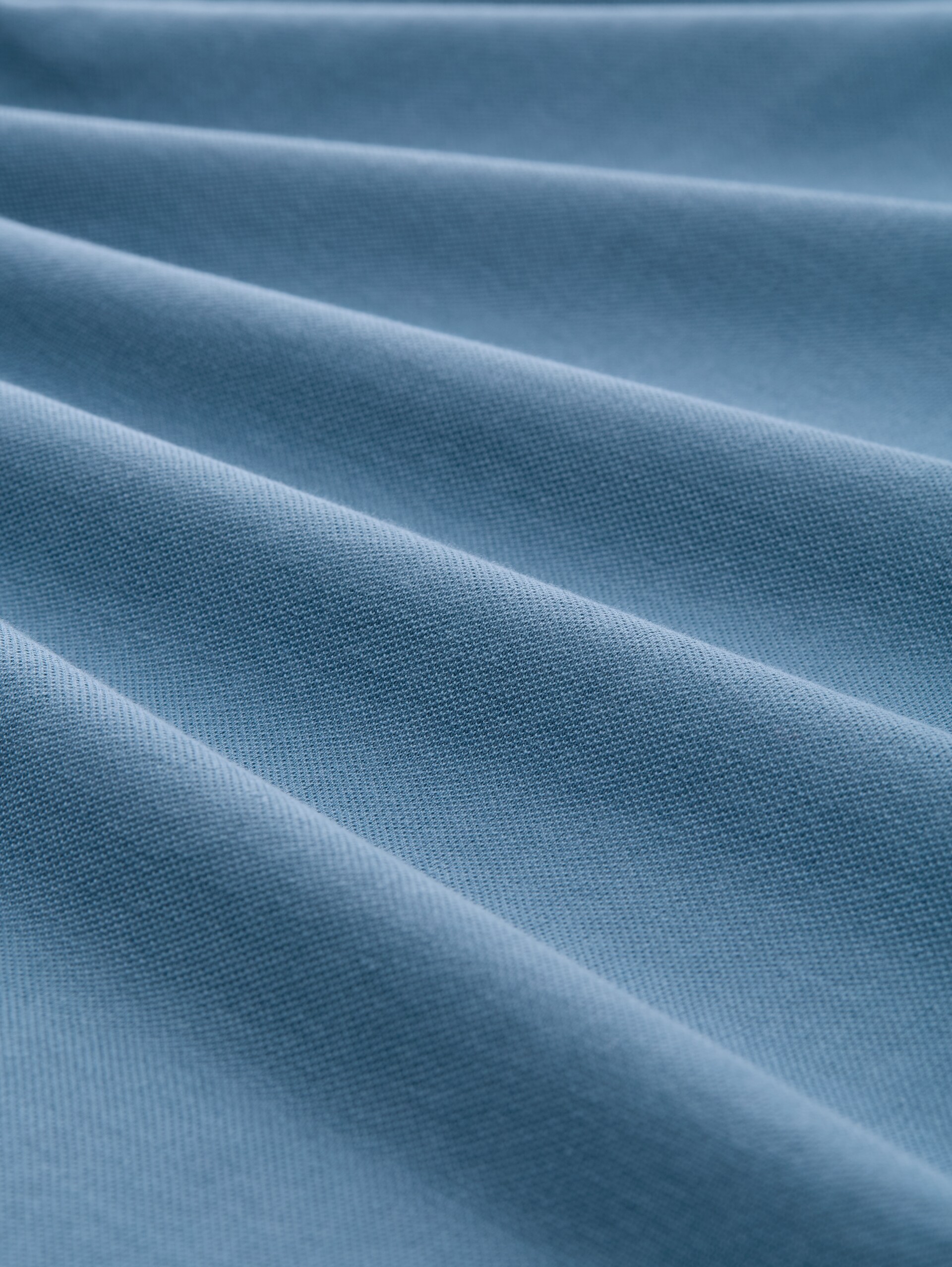 Piqué polo shirt with embroidered logo - mystical blue