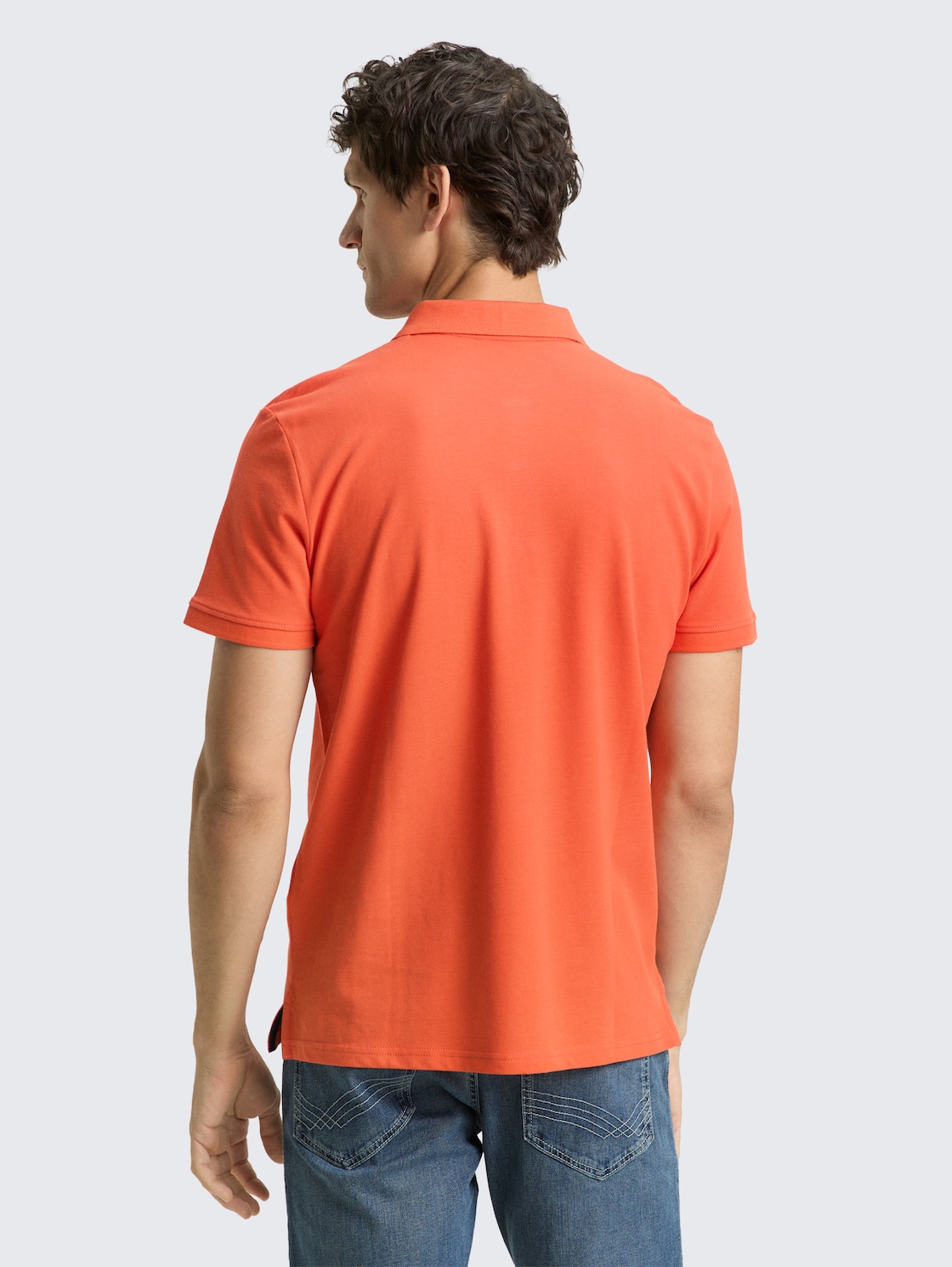 Piqué Poloshirt mit Logo-Stickerei - pale red