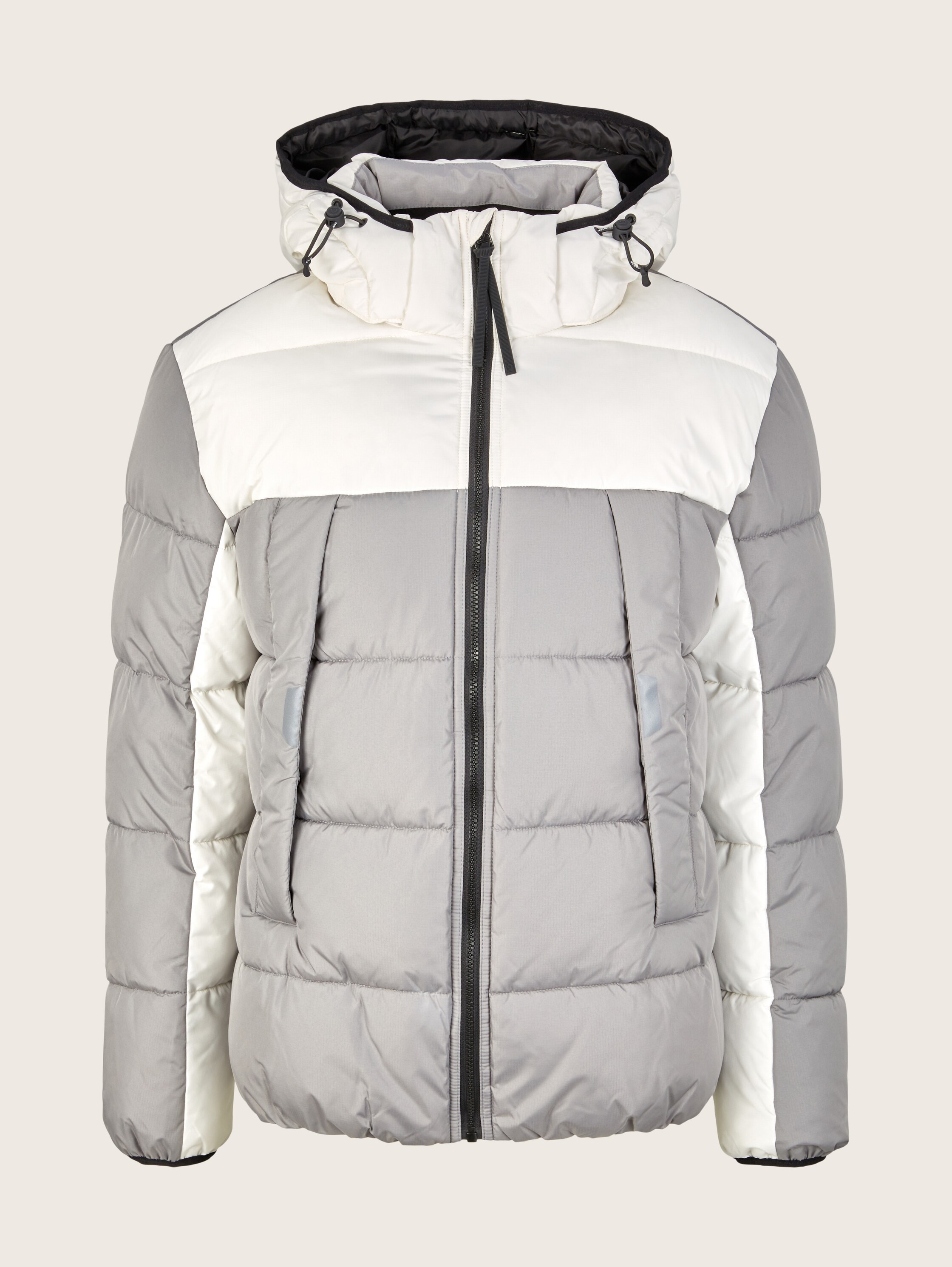 Doudoune à capuche amovible - Explicit Grey - Vue de face du produit