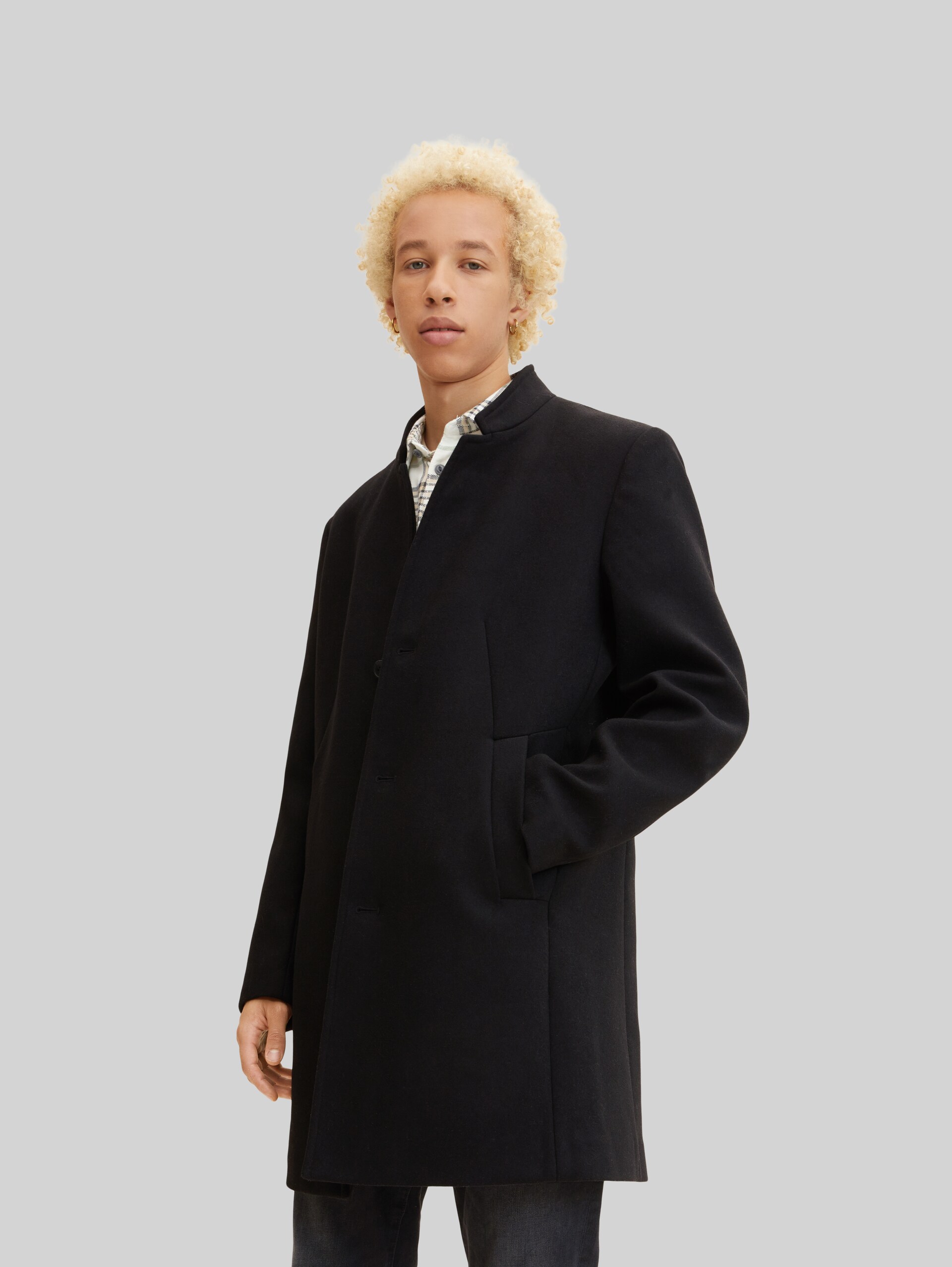 Wollmantel - Black