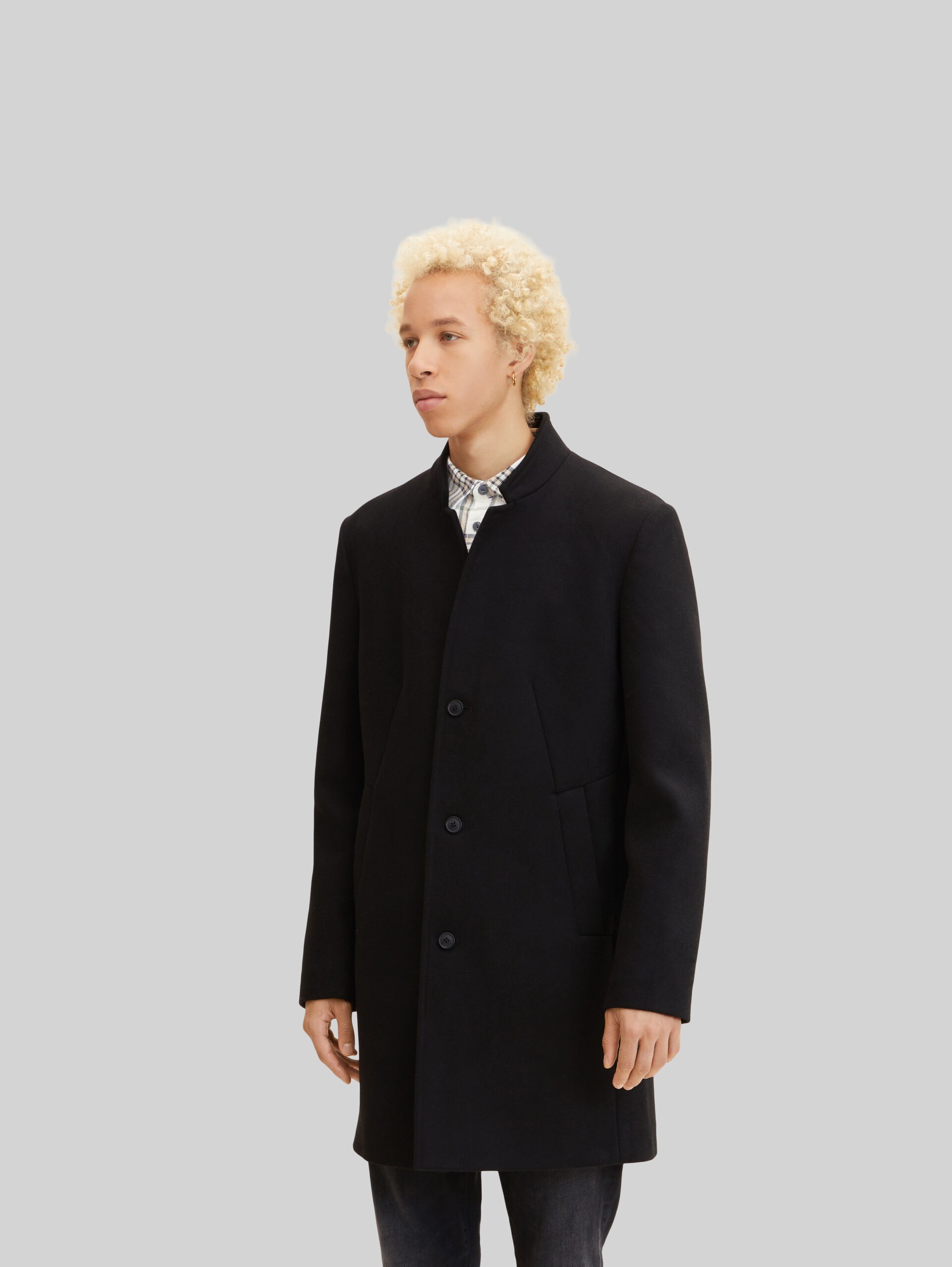 Wollmantel - Black