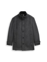 Ausgewählt, 2 in 1 Wollmantel von Tom Tailor, schwarz