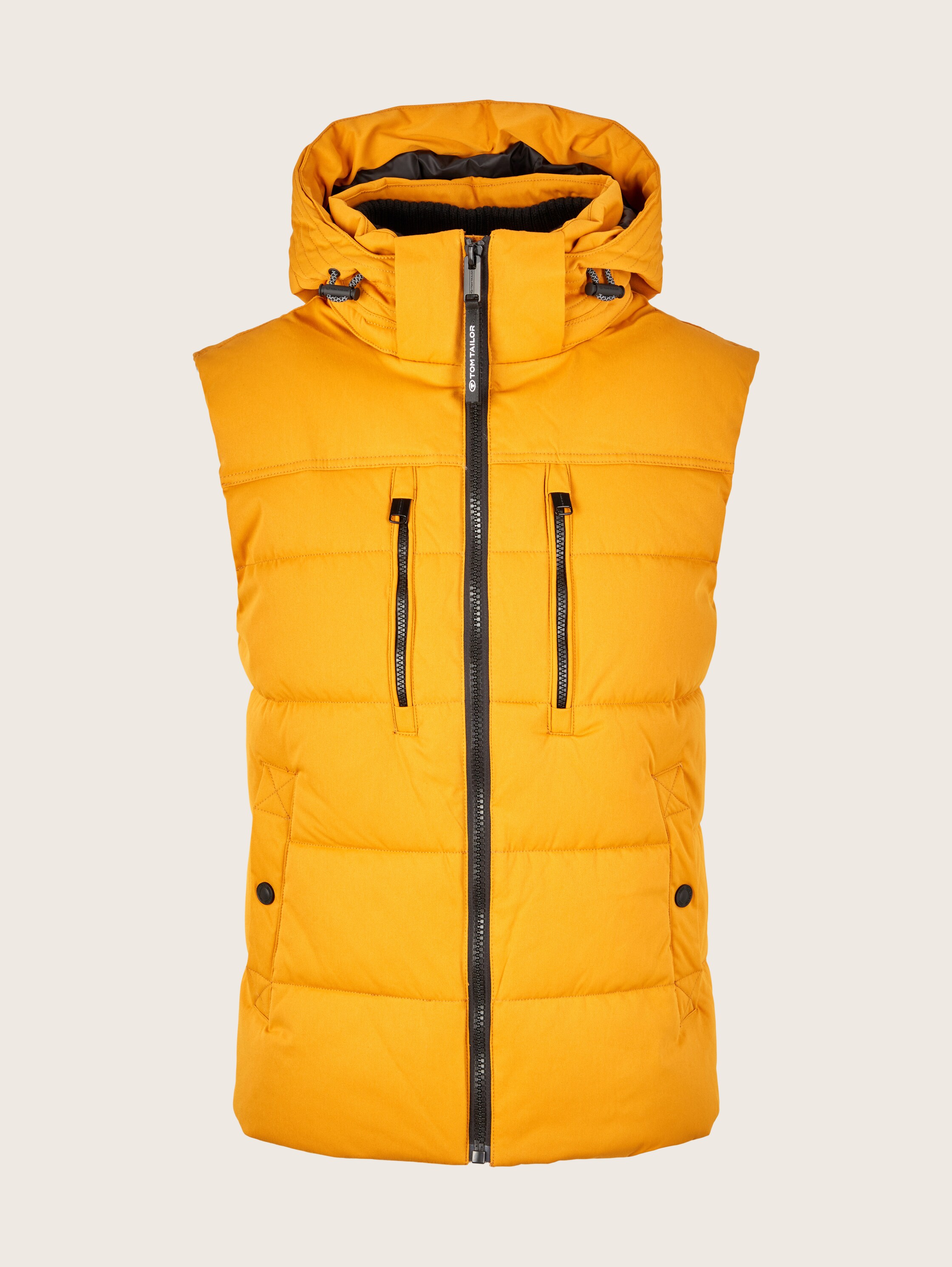 Weste mit abnehmbarer Kapuze - Flame Brown - Vorder-Produkt-Ansicht