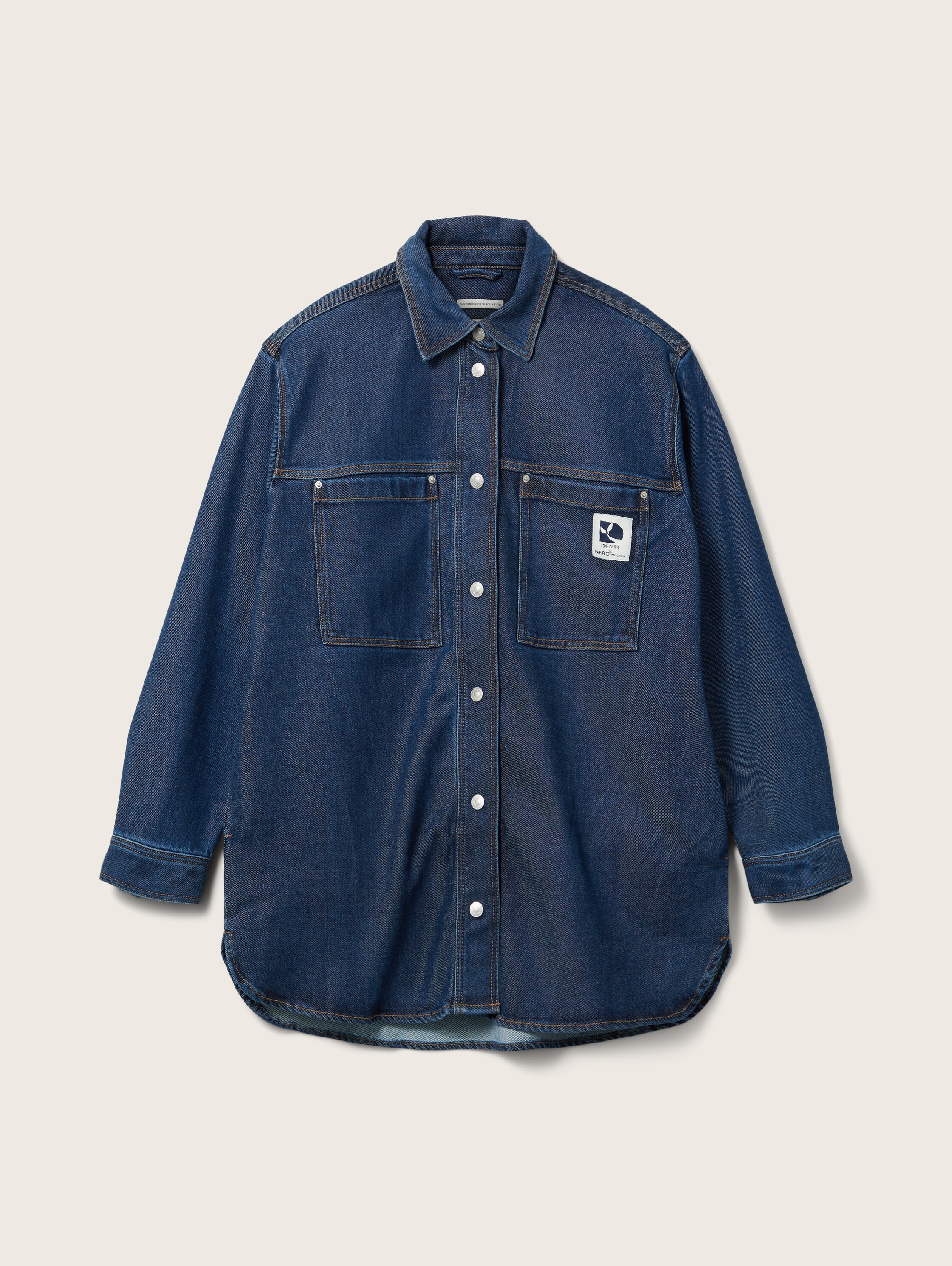 Regular Fit Hemdjacke aus Denim - DENIM x MBRC - blau - 