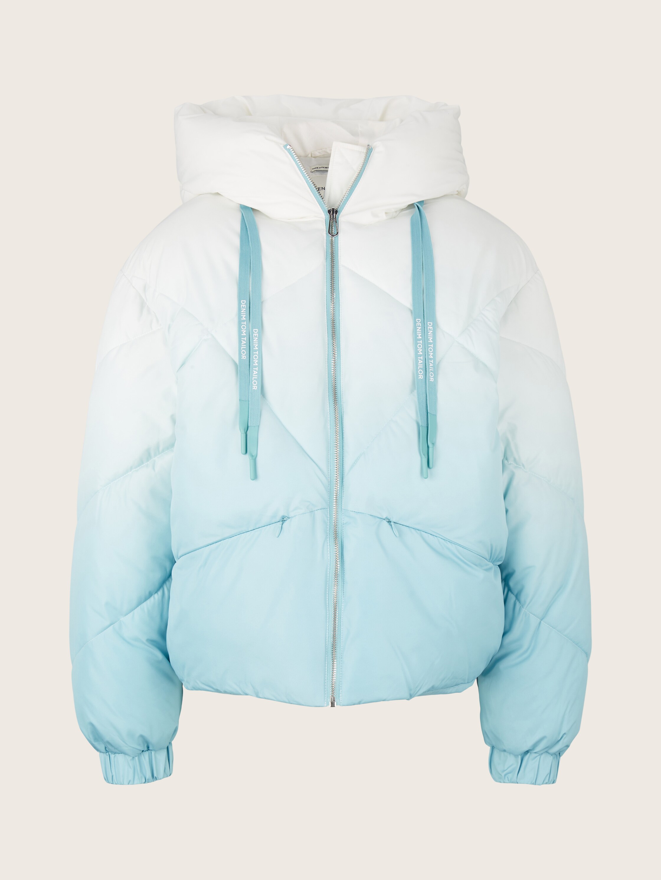 Pufferjacke mit Kapuze - REPREVE(R) Our Ocean(R) - bright reef colorflow - Vorder-Produkt-Ansicht