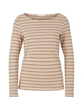 Ausgewählt, Langarmshirt mit Streifen von Tom Tailor, braun