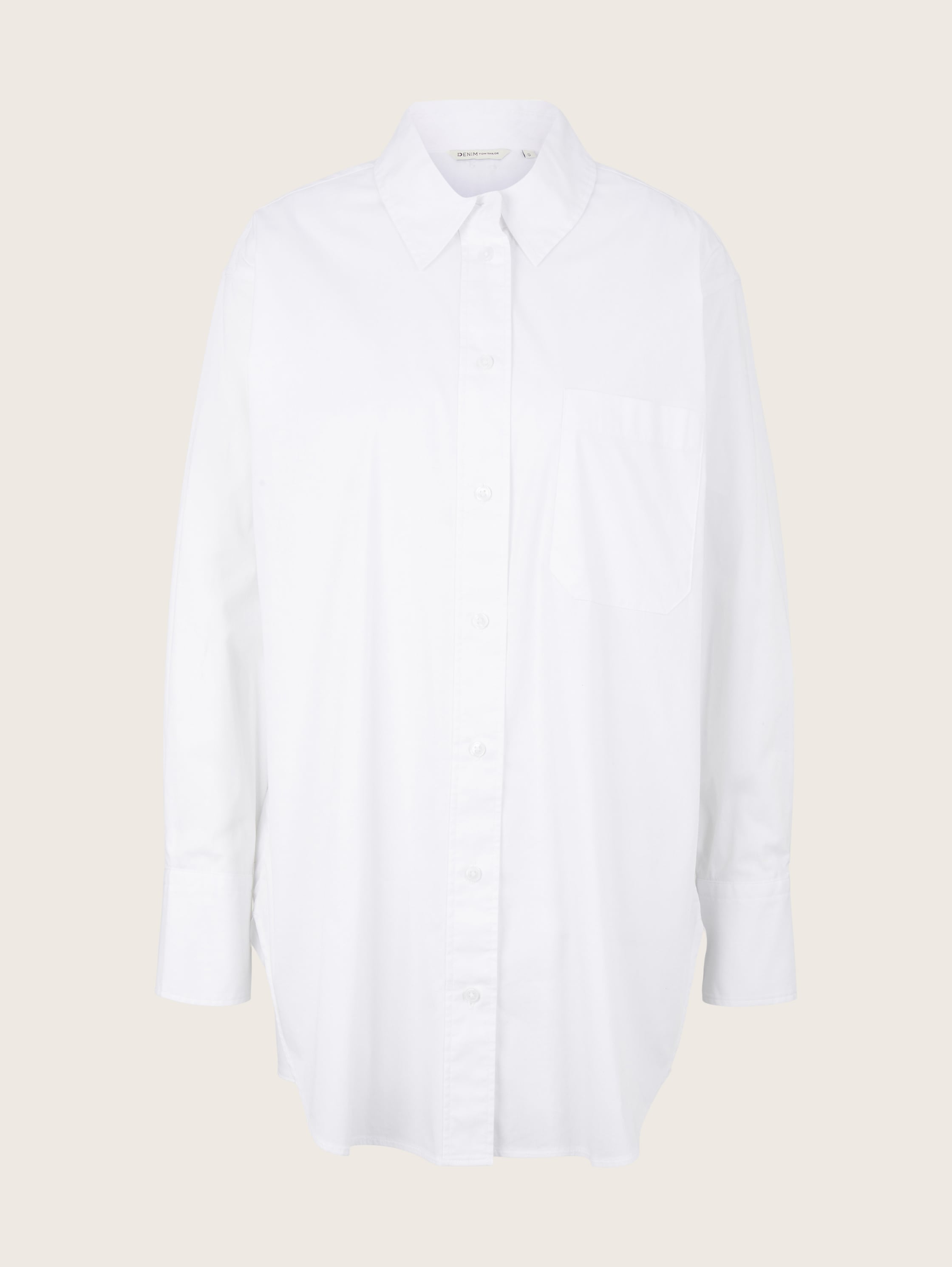 Oversized Hemd - White - Vorder-Produkt-Ansicht