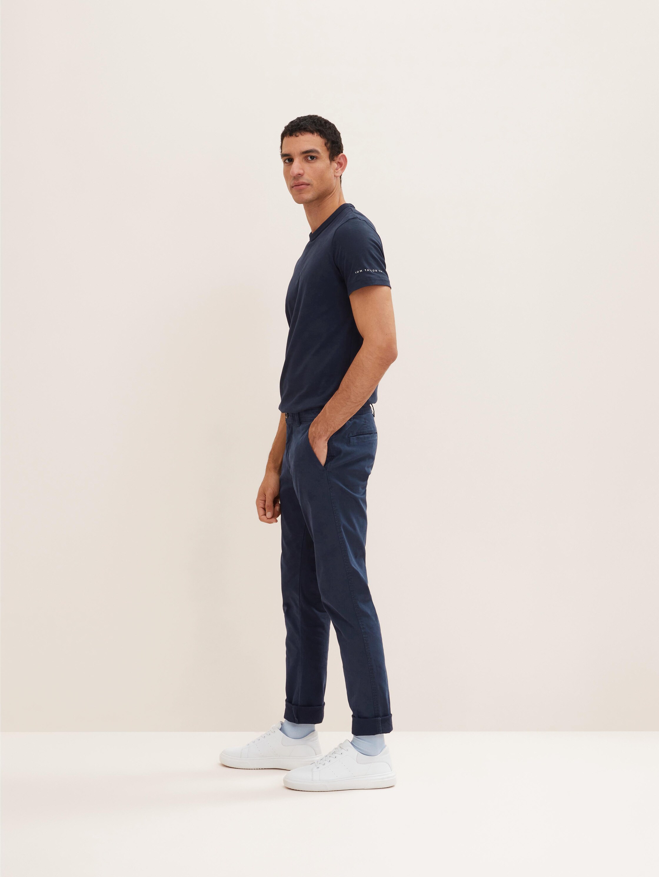 Slim Chino Hose mit Stretch - sky_captain_blue_1 - 