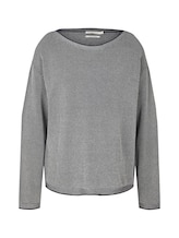 Niet geselecteerd, Losvallende gebreide trui van biologisch katoen door , blauw