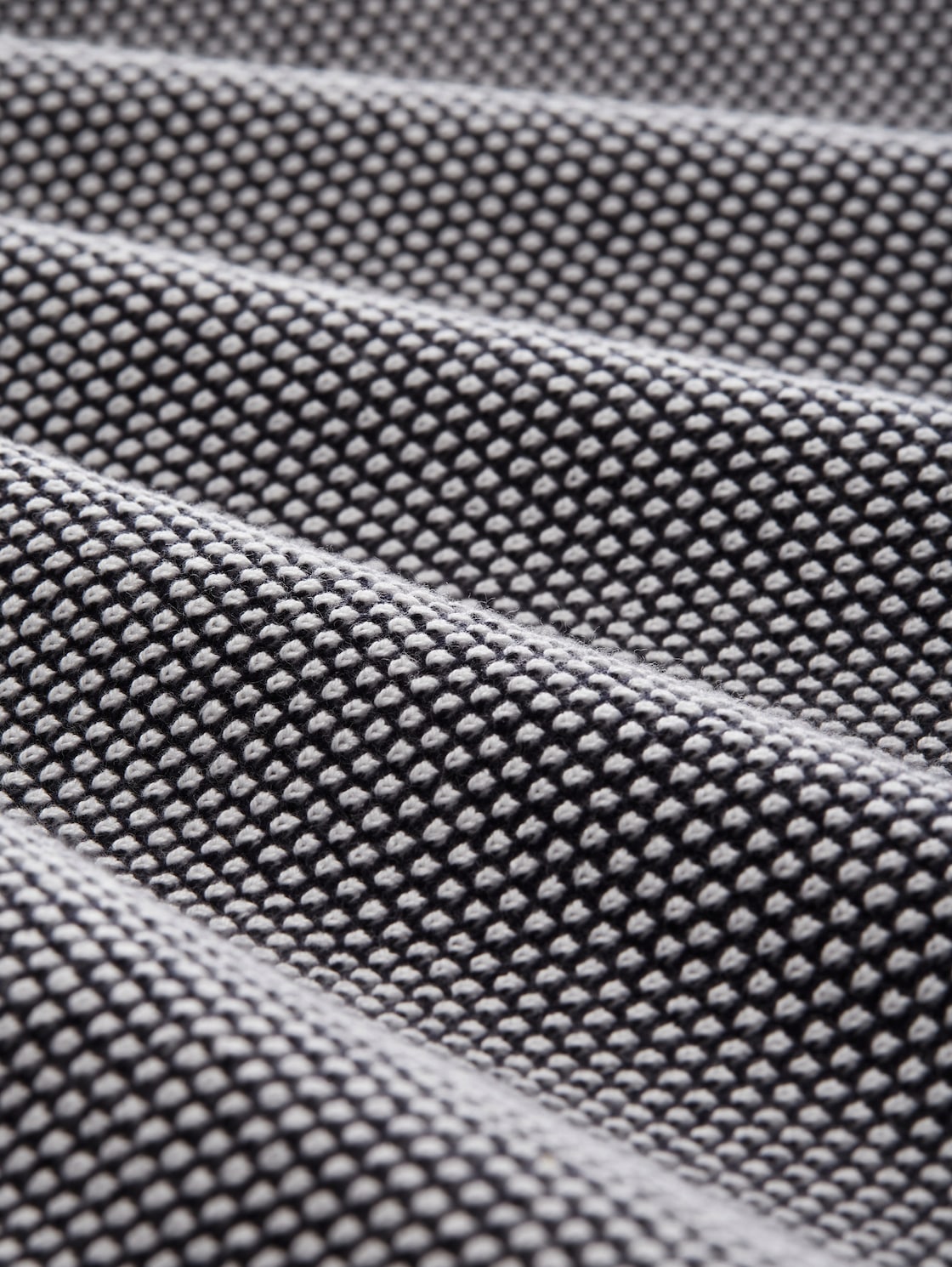 Loose Fit Strickpullover aus Bio-Baumwolle - navy bubble structure - Material-Ansicht