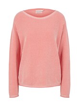 Ausgewählt, Loose Fit Strickpullover aus Baumwolle von Tom Tailor, rot