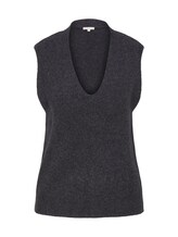 Ausgewählt, Pullunder mit V-Ausschnitt von Tom Tailor, grau