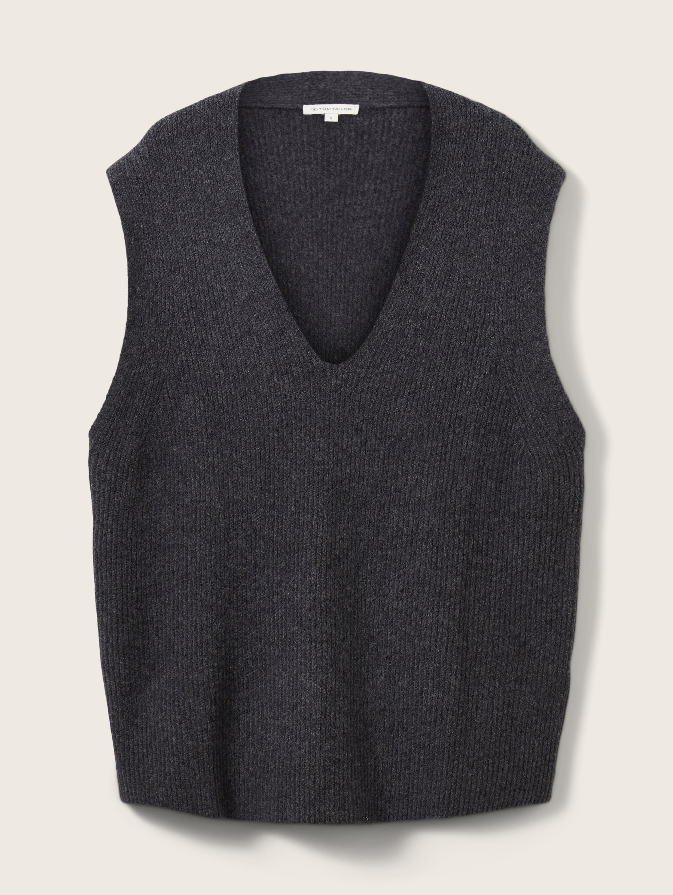 Pullunder mit V-Ausschnitt - evident anthracite melange