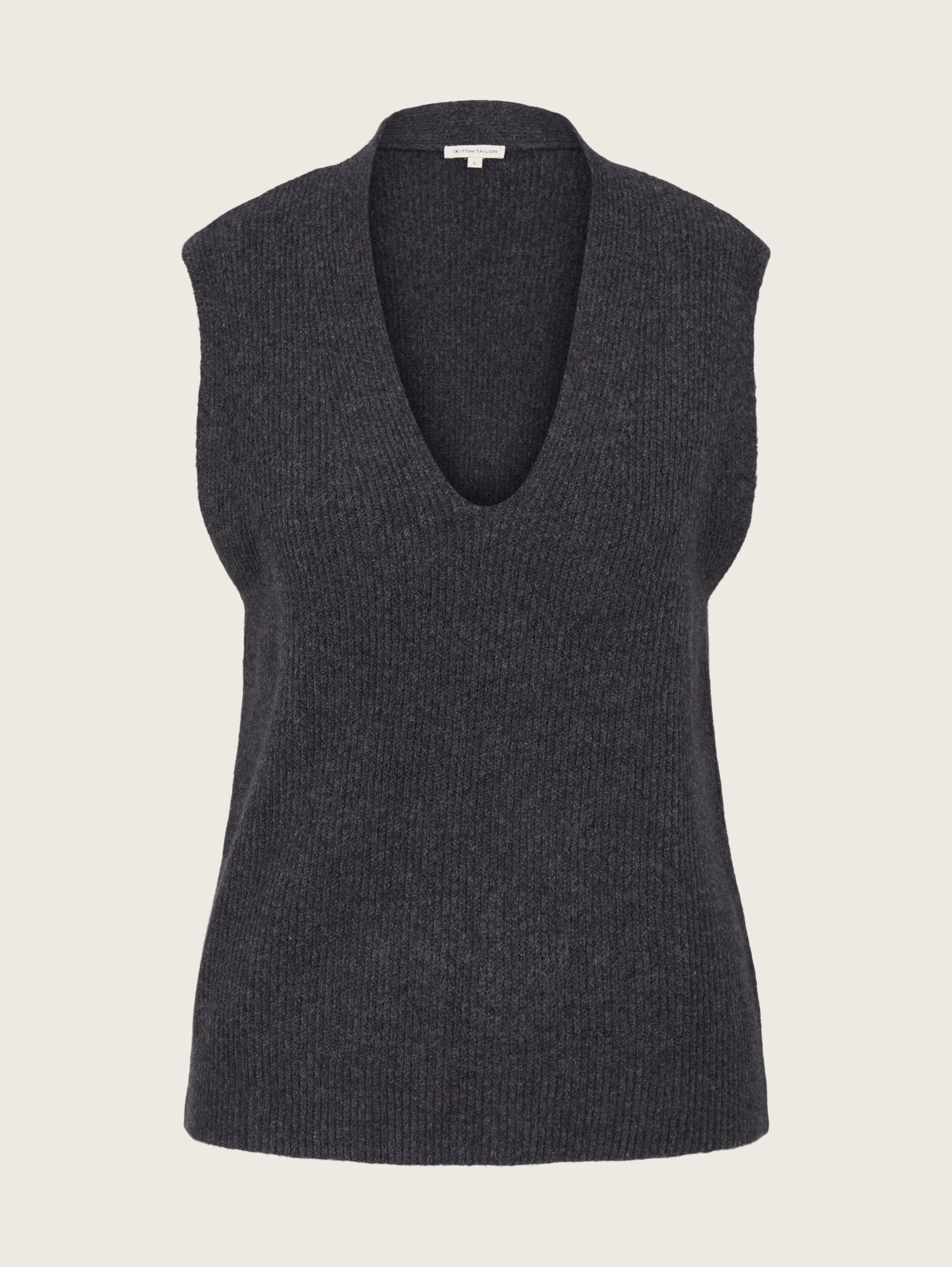 Pullunder mit V-Ausschnitt - evident anthracite melange