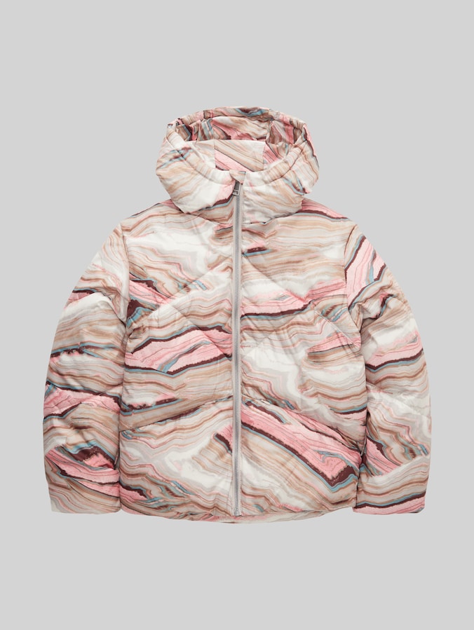 Kurze Pufferjacke - REPREVE(R) Our Ocean(R) von Teen Girls, multicolor marble print