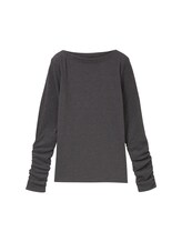Not Selected, Long-sleeved T-shirt with a submarine neckline by , grey