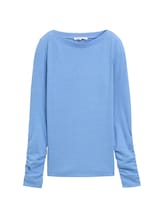 Selected, Long-sleeved T-shirt with a submarine neckline by Tom Tailor, blue