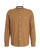 Selected, Basic flannel shirt by Tom Tailor, brown