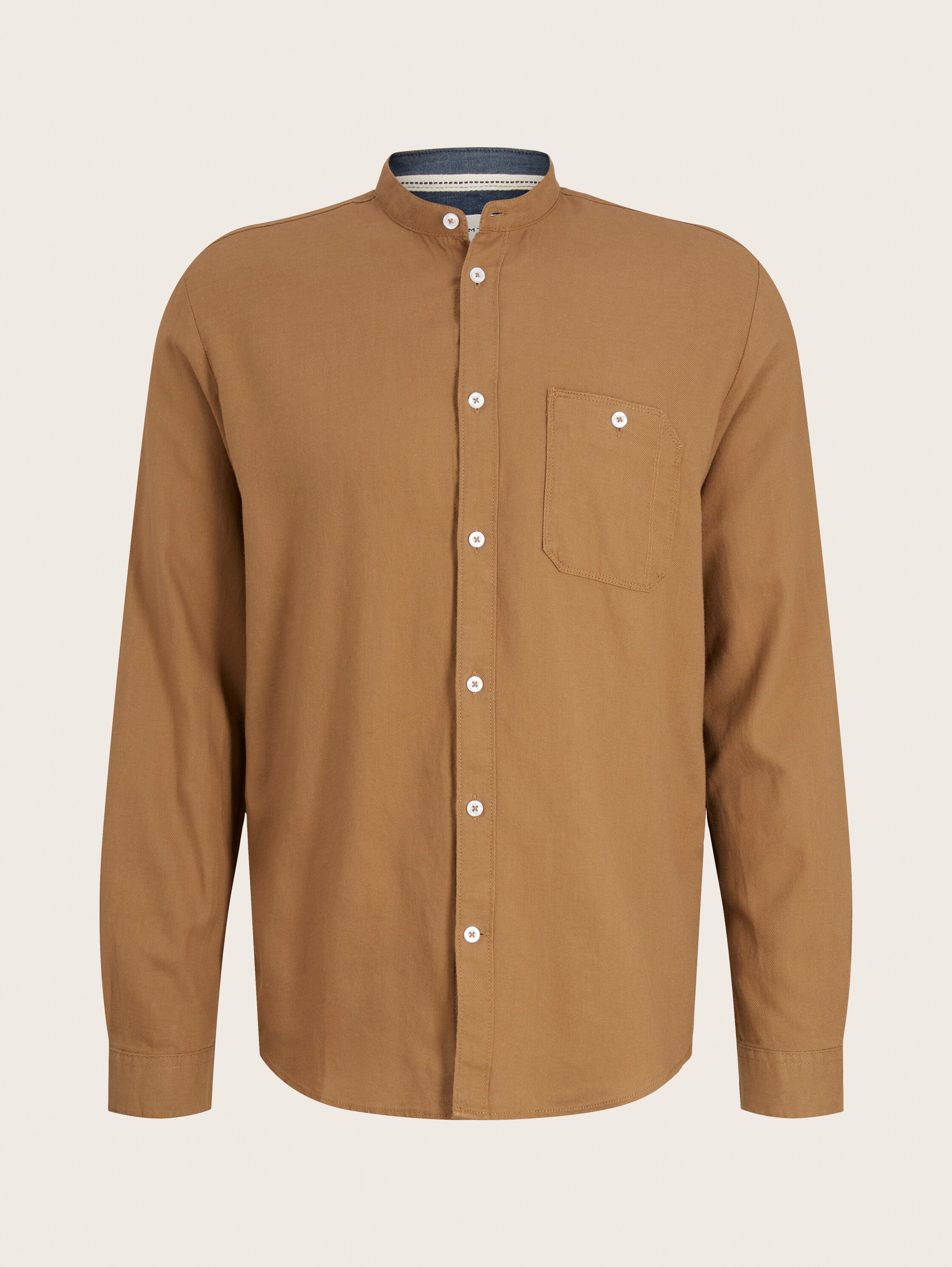 Basic flannel shirt - Otter Brown - Front product view