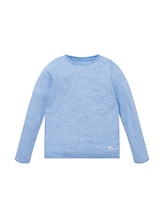 Sélectionné, Top à manches longues aspect chiné par Tom Tailor, bleu