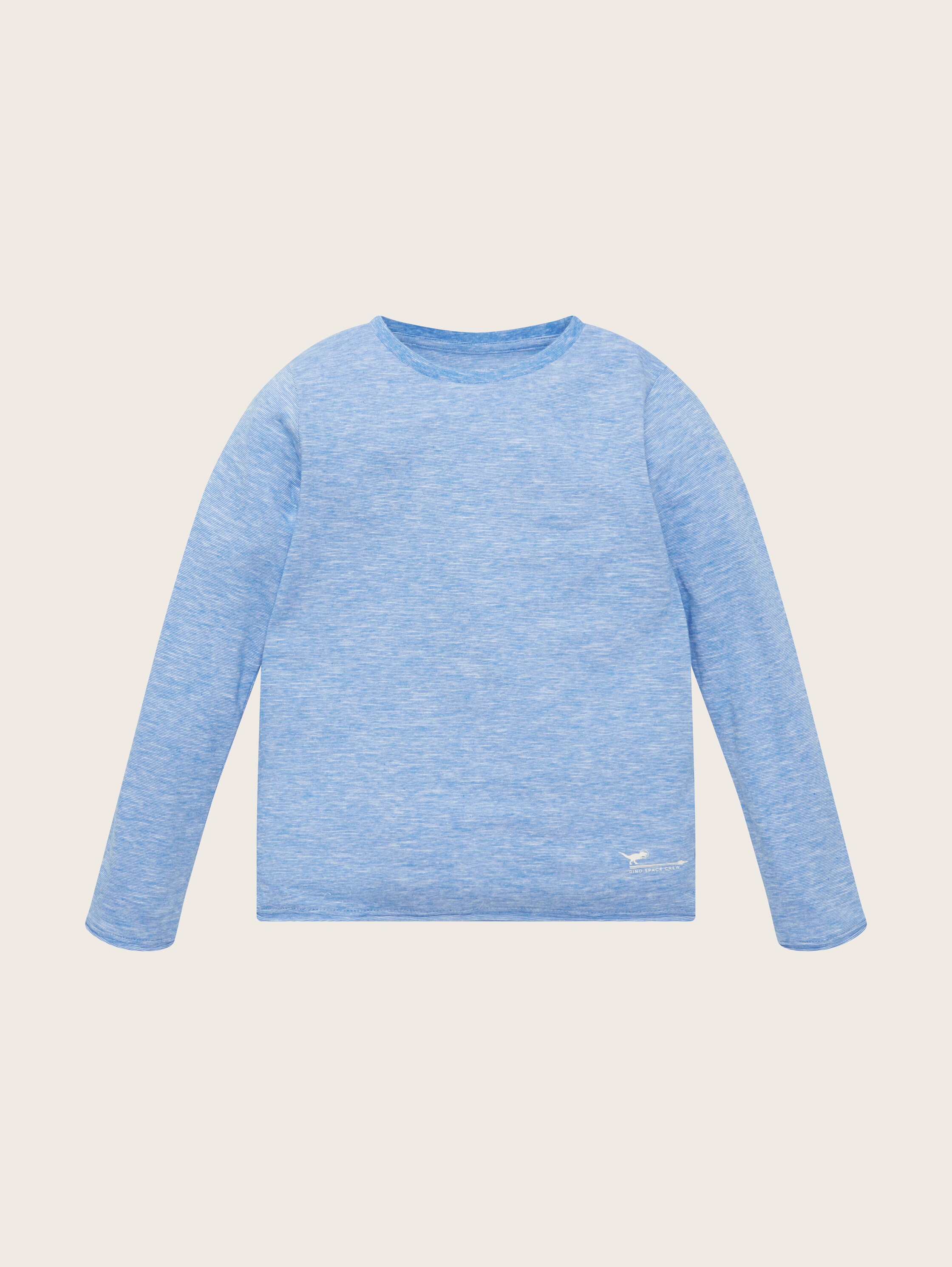 Langarmshirt in Melange Optik - blau - Produktansicht