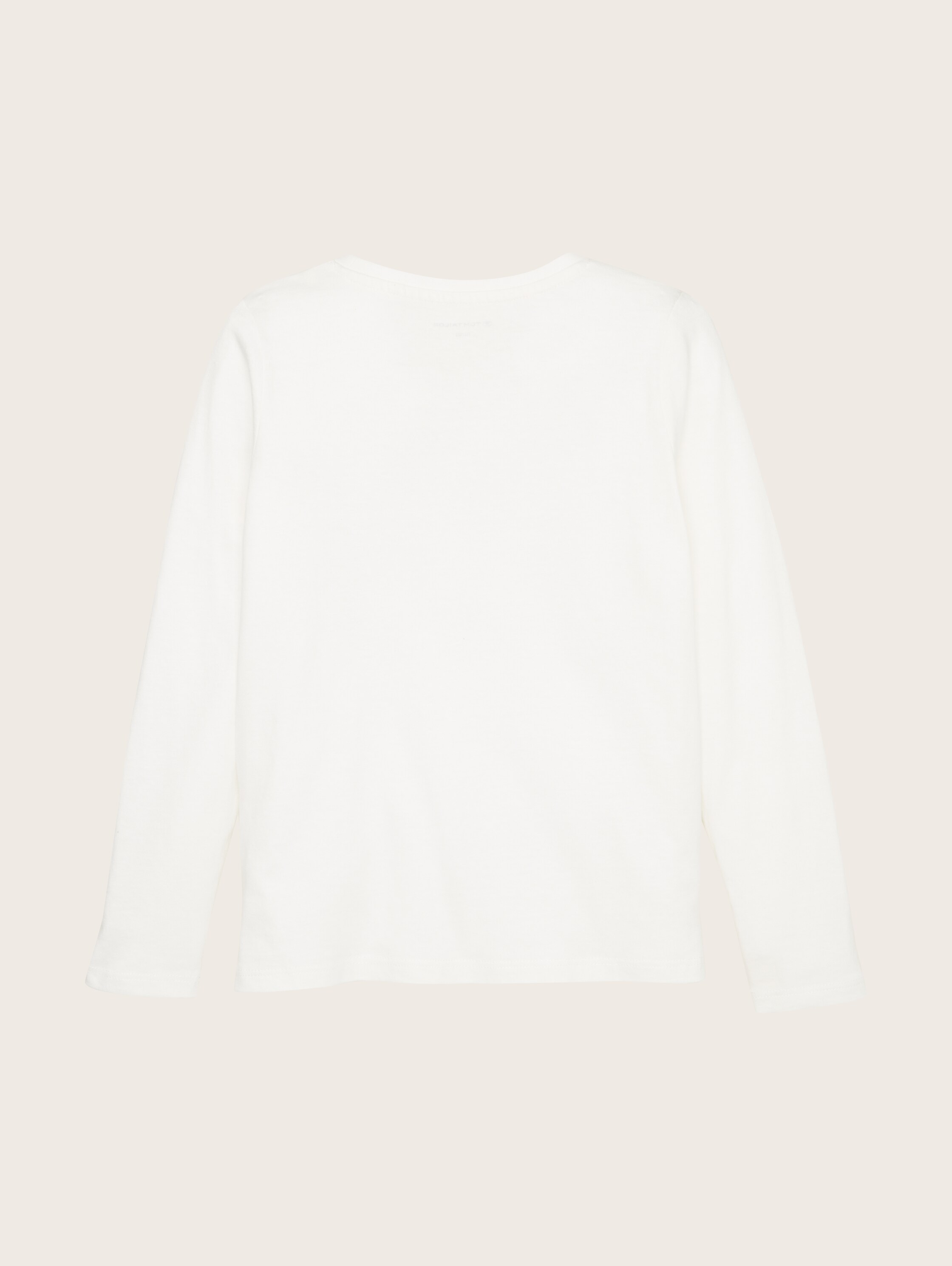 Shirt met lange mouwen en motiefprint - Whisper White