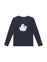 Geselecteerd, Shirt met lange mouwen en motiefprint door Tom Tailor, blauw