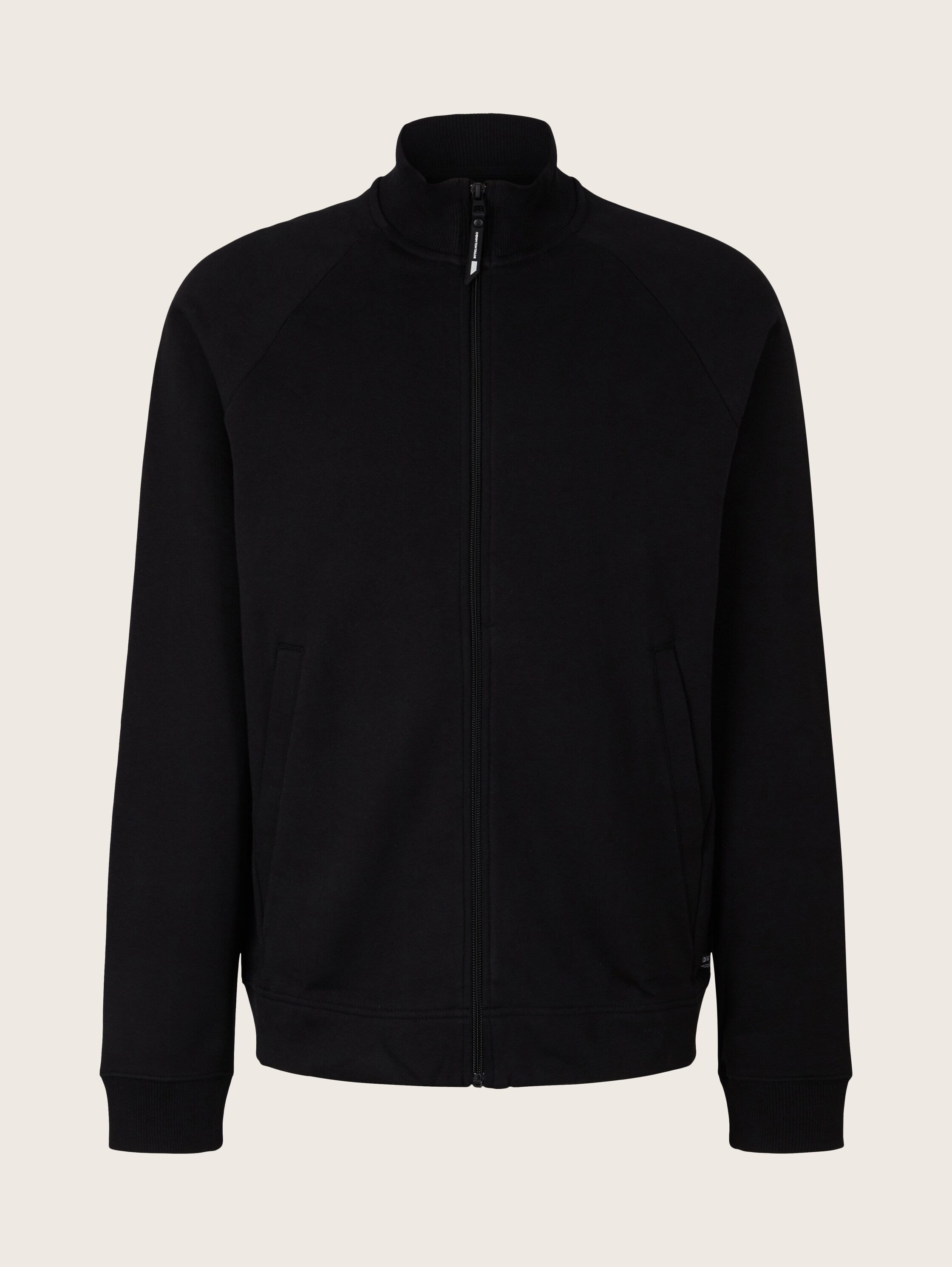 Sweatjacke mit Print - Black - Vorder-Produkt-Ansicht