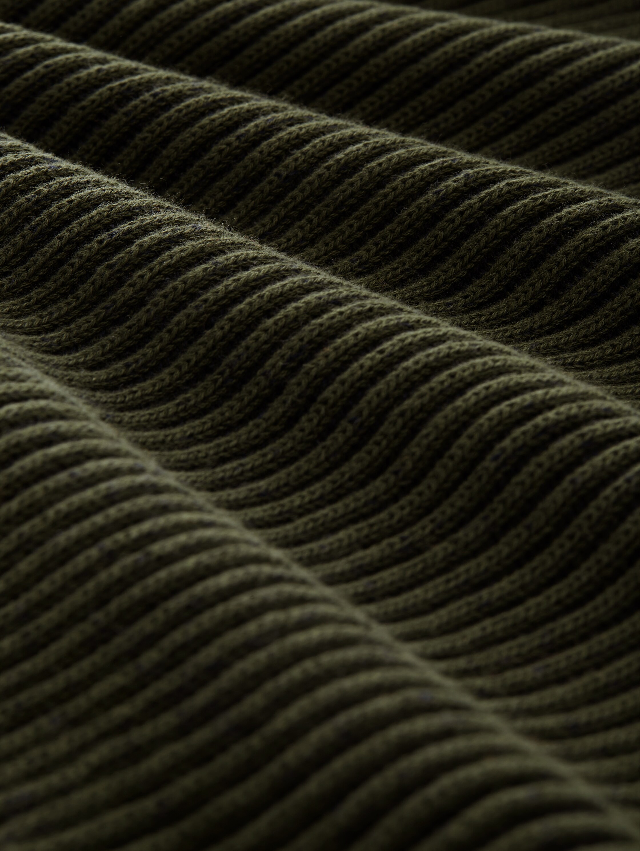 Strickjacke mit Rippstruktur - Deep Forest Green - Material-Ansicht