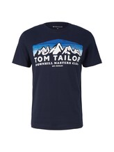 Ausgewählt, T-Shirt mit Motivprint von Tom Tailor, blau
