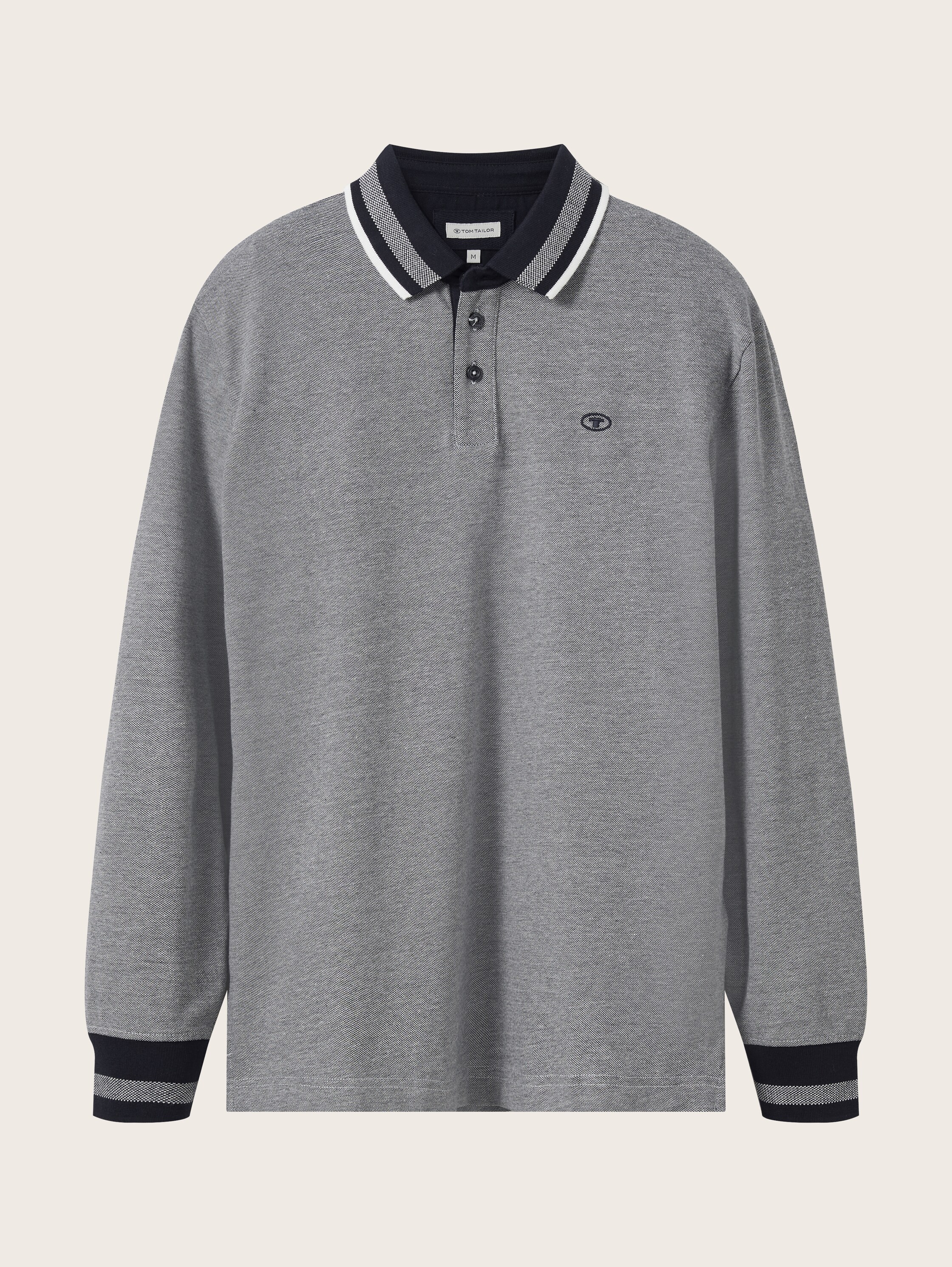 Basic Langarm Poloshirt - 5