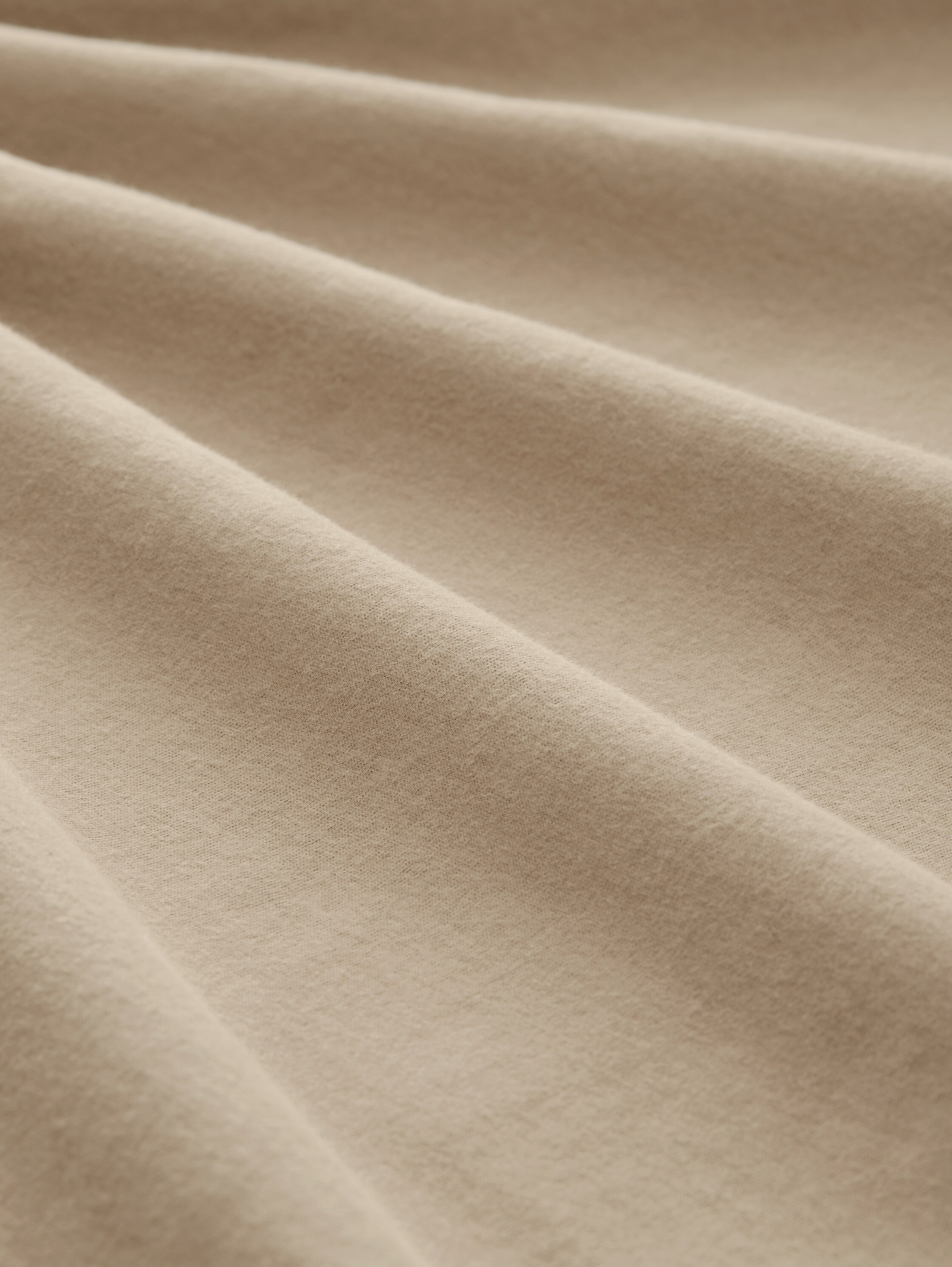 Langarmshirt mit Logo-Print - Quarry Beige - Material-Ansicht