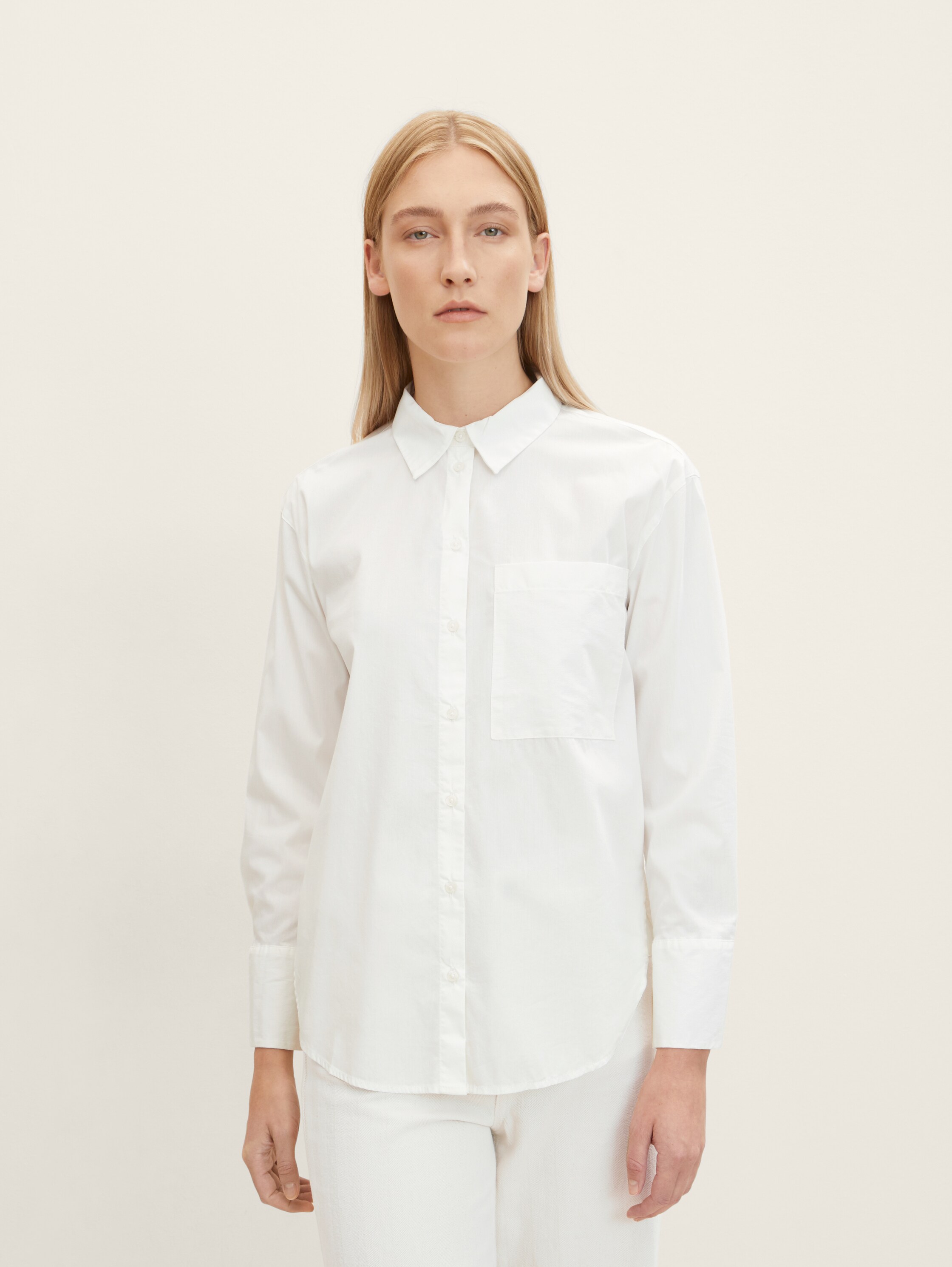 Bluse mit aufgesetzter Brusttasche - 3