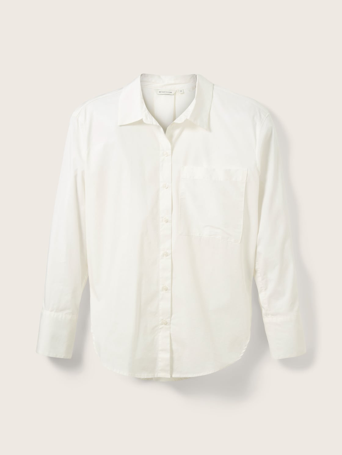 Loose Fit Bluse mit Brusttasche - Whisper White