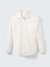 Loose Fit Bluse mit Brusttasche - Whisper White