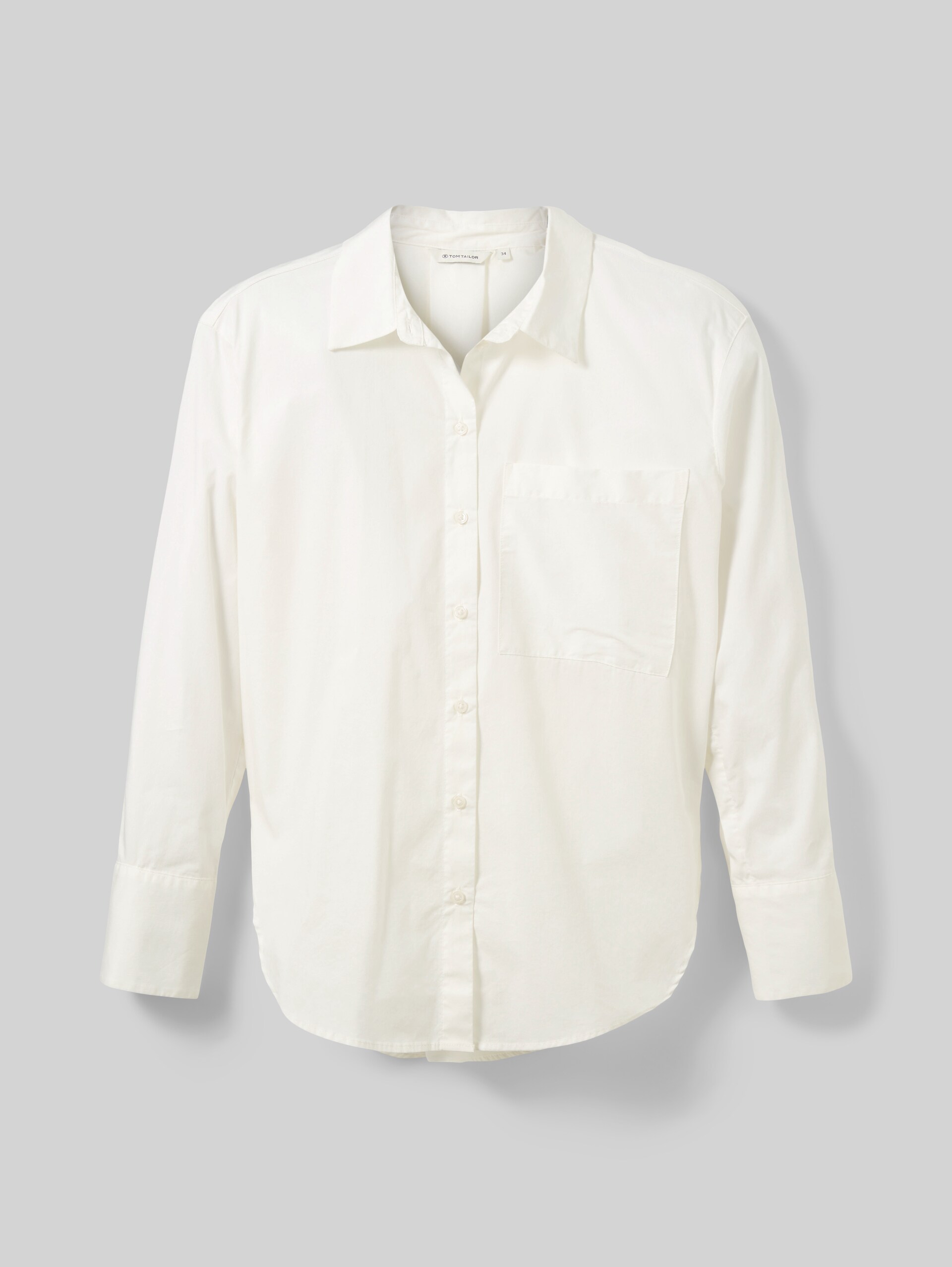 Blouse with a patch chest pocket - Whisper White