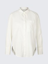 Loose Fit Bluse mit Brusttasche - Whisper White - Vorder-Produkt-Ansicht