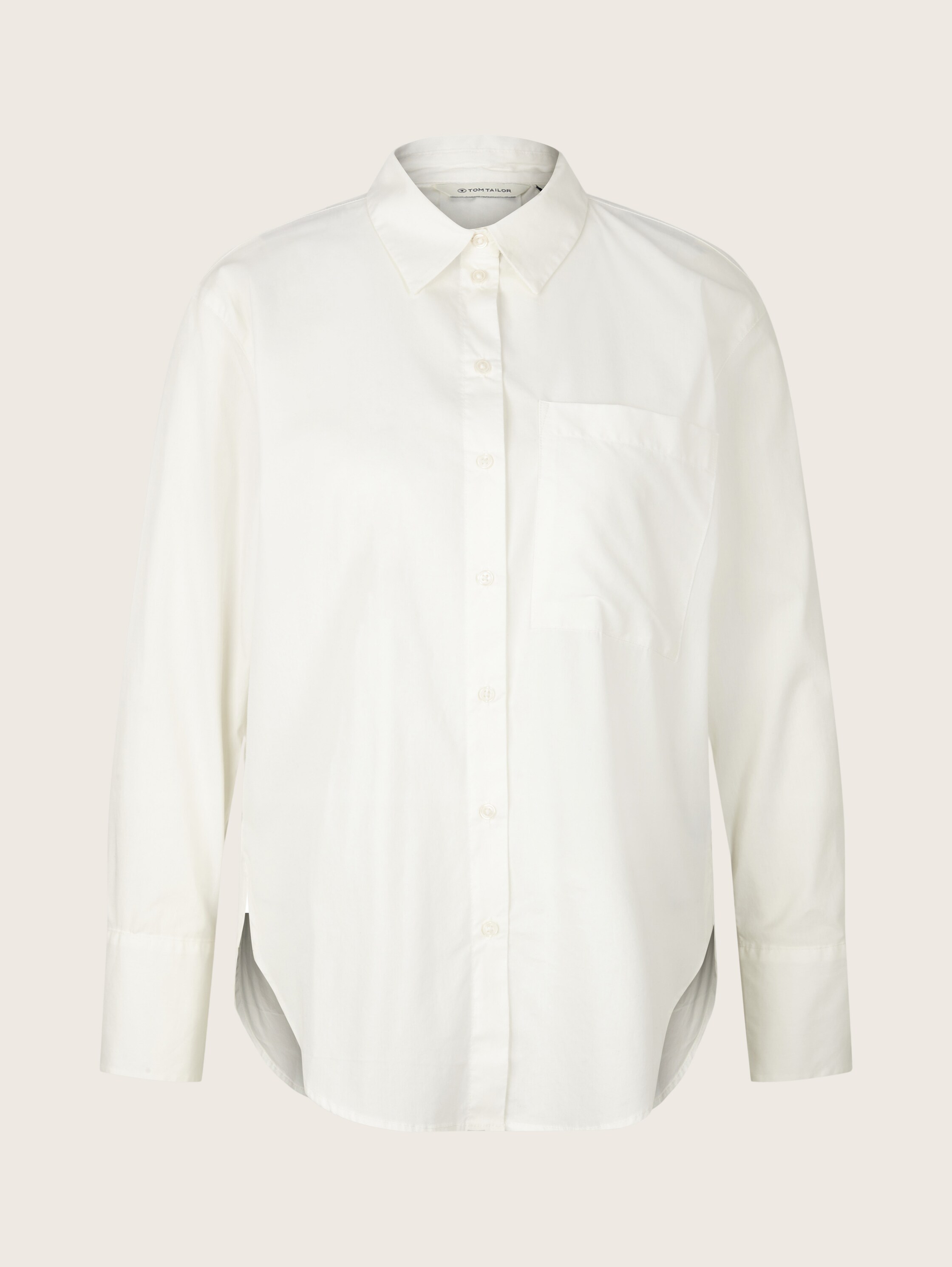 Blouse avec poche plaquée sur la poitrine - Whisper White - Vue de face du produit