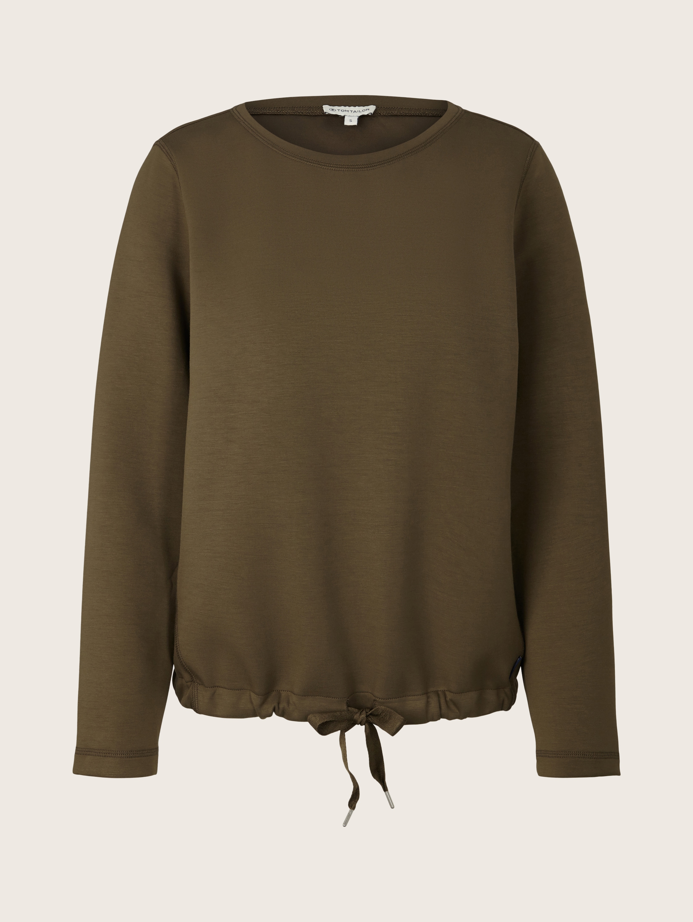 Sweat basique avec cordon de serrage - tarmac khaki - Vue de face du produit