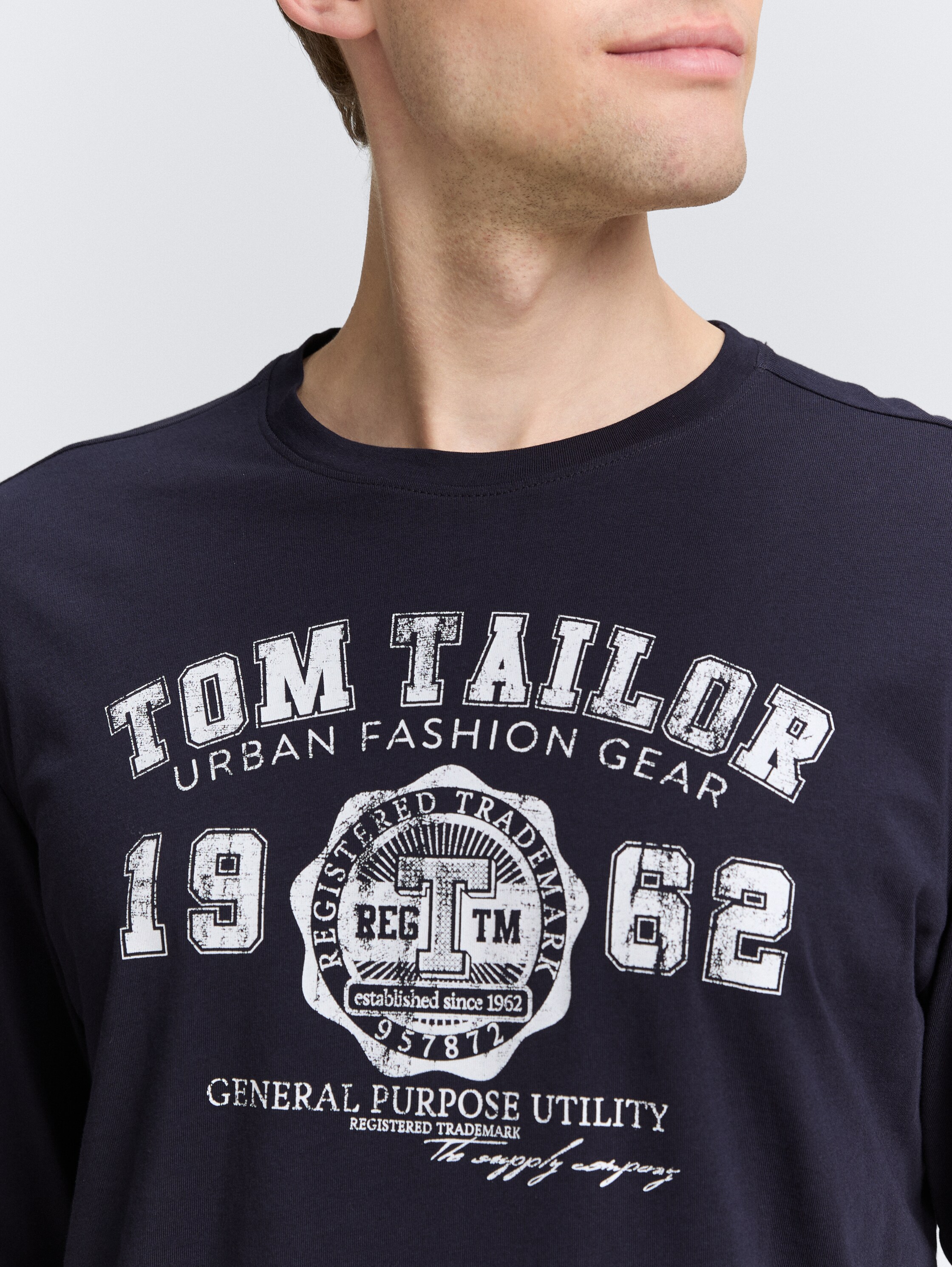 T-shirts à manches longues, lot de 2 - Knitted Navy - Vue détaillée du modèle