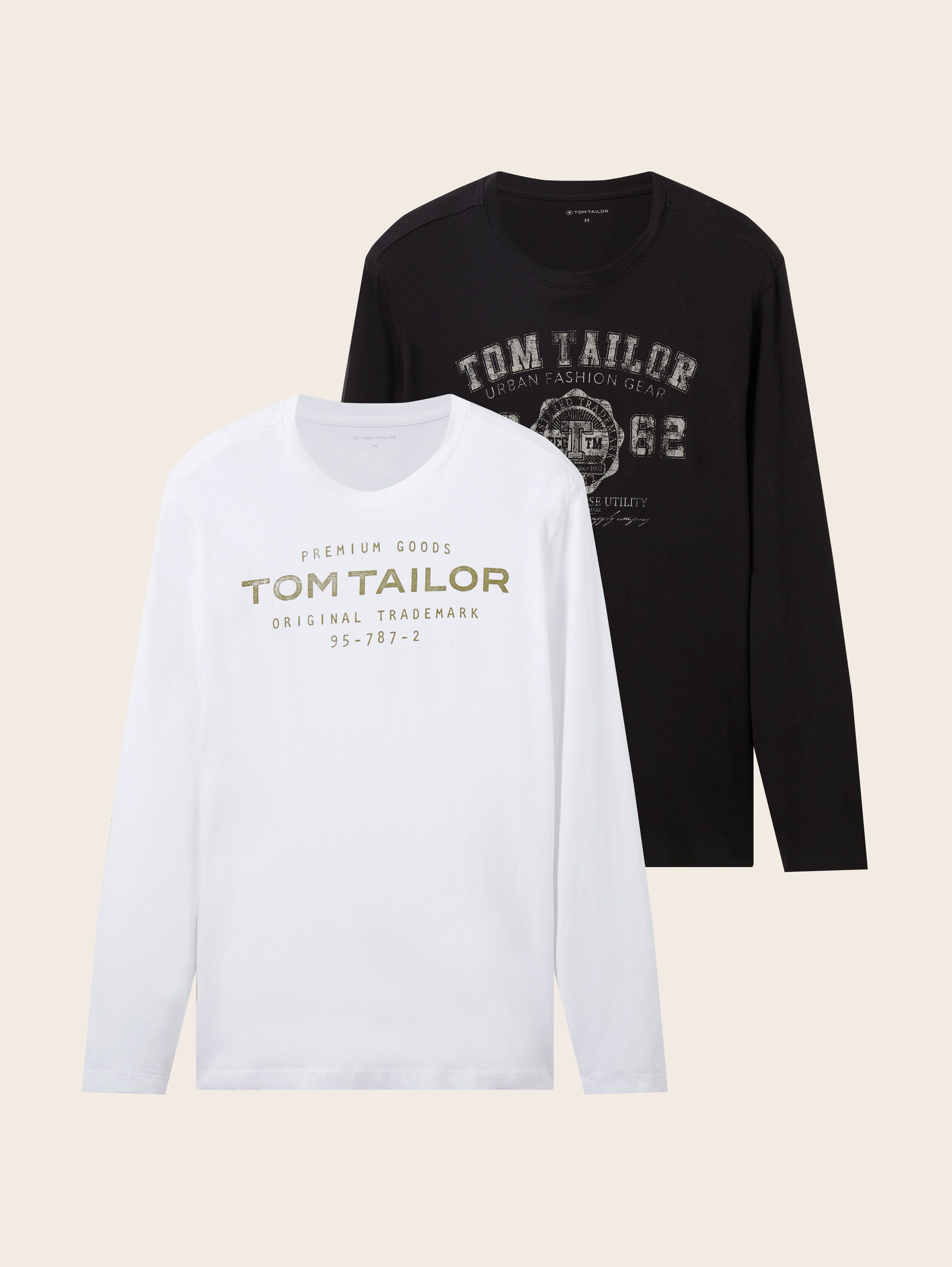 T-shirts à manches longues, lot de 2 - Black - Vue de face du produit 