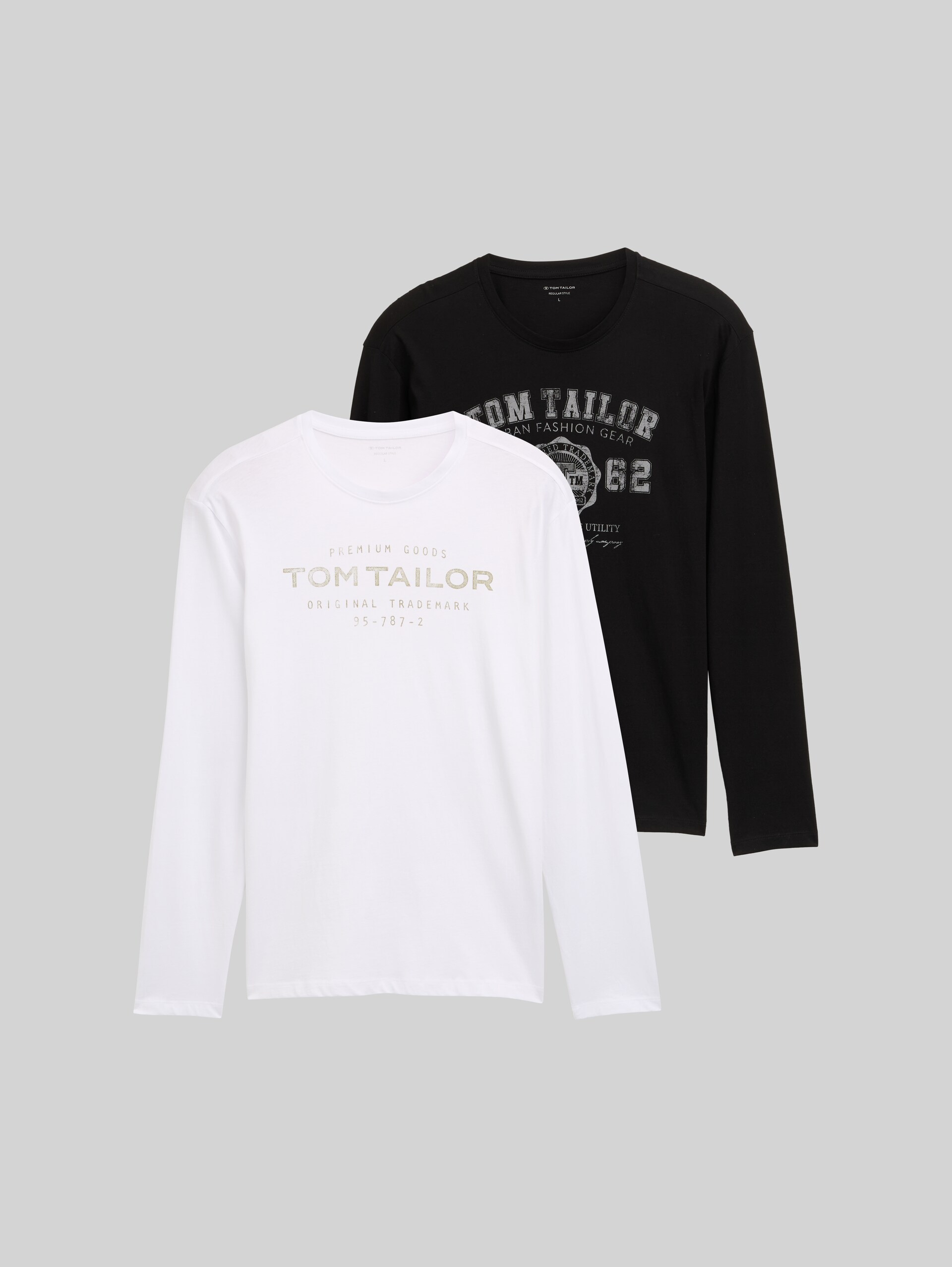 T-shirts à manches longues, lot de 2 - Black - Vue de face du produit