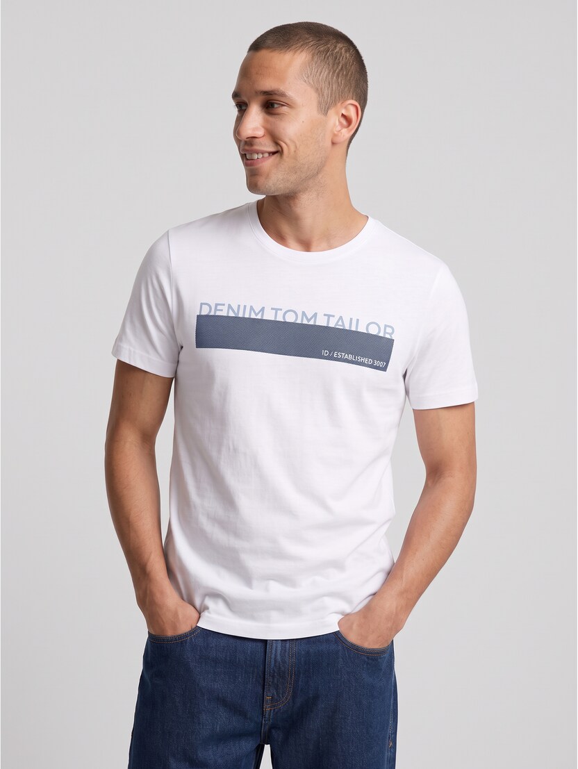 T-shirt met print in een set van 3 door Denim Male, Black