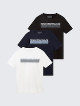 Lot de 3 t-shirts imprimés - Black - Vue de face du produit