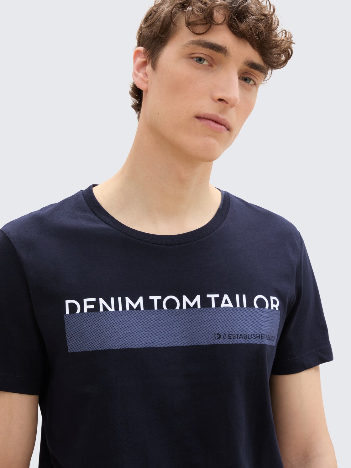 T-Shirt mit Print im 3er-Pack - Black - Detail-Model-Ansicht