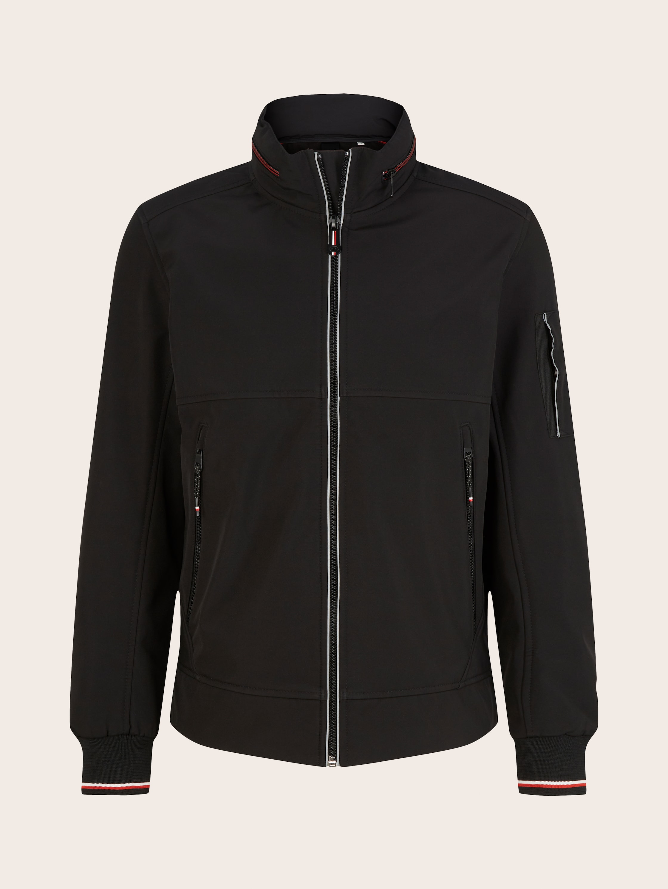 Softshell Jacke - Black - Vorder-Produkt-Ansicht